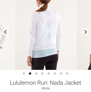 Lululemon Athletica White Nada Jacket